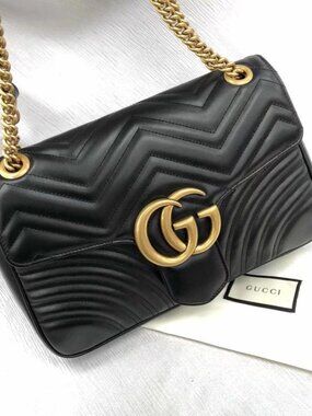 NEW GUCCI GG Marmont Gmall Matelasse Shoulder Bag size 26x15x7cm